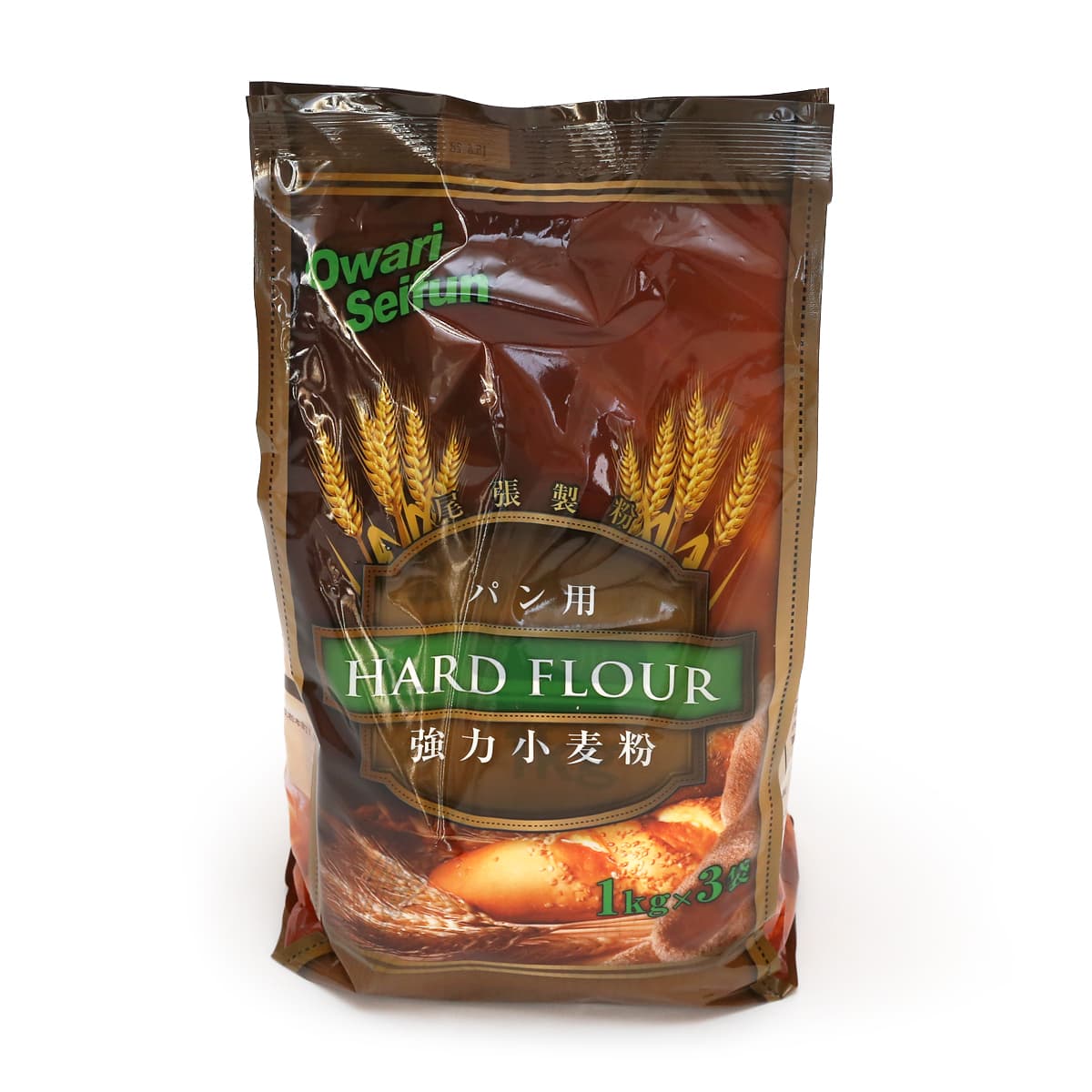 尾張製粉　HARD FLOUR 強力小麦粉　パン用　1kg×3袋