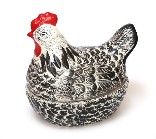 ベルベリー　セラミックエッグストア　ジャムセット　鶏の形をした陶器の器（エッグストア）