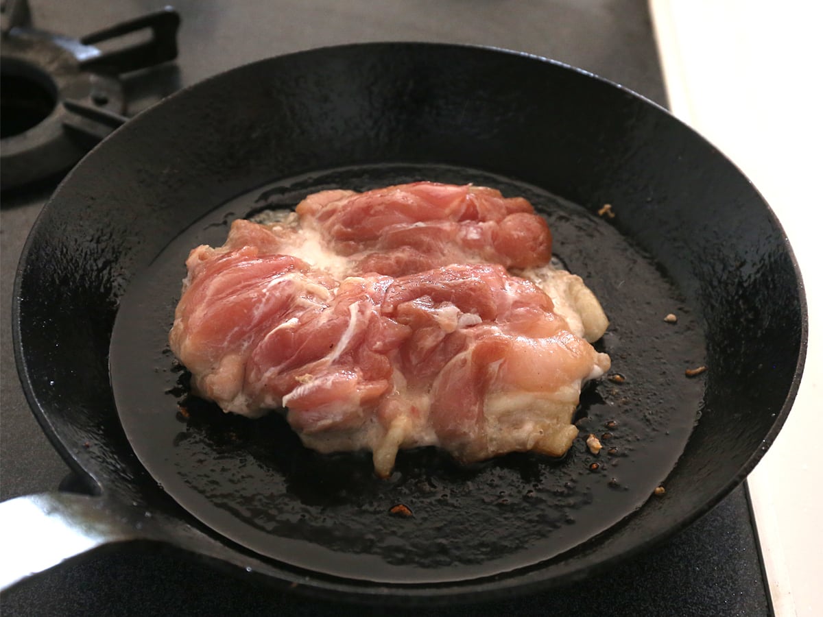 コストコのさくらどり（鶏肉）の美味しい焼き方　お肉には触らずに放置