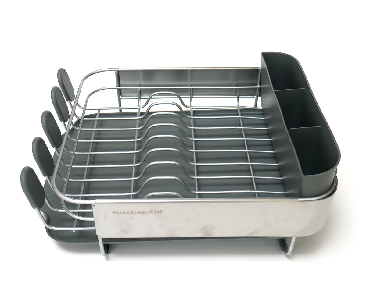 0円 即日発送 KitchenAid Compact Stainless Steel Dish Rack Gray キッチンエイド コンパクト 水切りラック グレー ディッシュラック 水切りカゴ