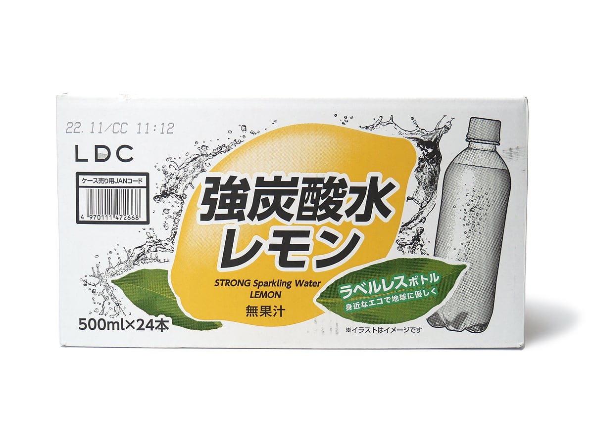 LDC　強炭酸水レモン　500ml×24本