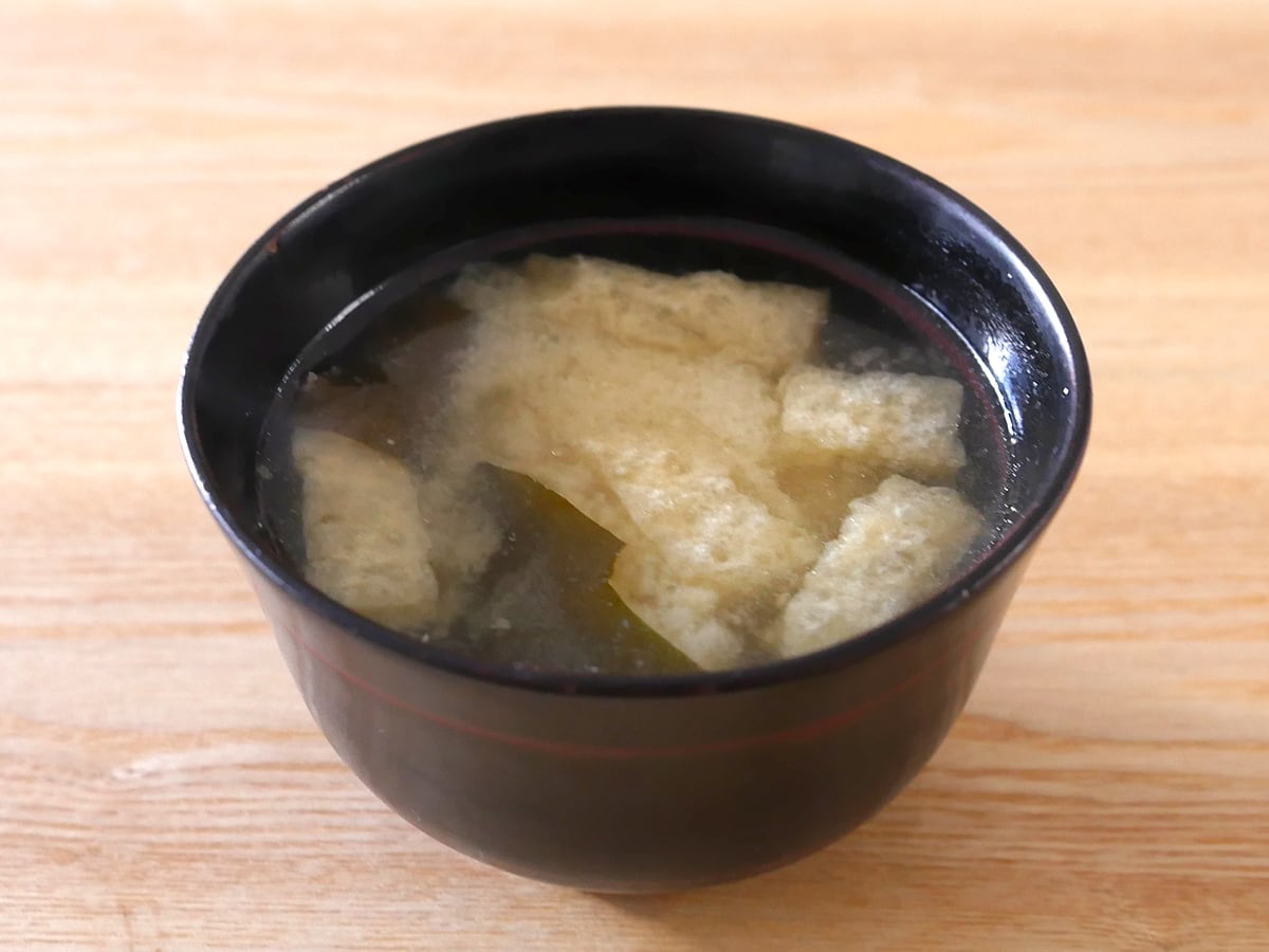 コストコ　マルキン食品　熊本名産　南関あげ　使用例：お味噌汁