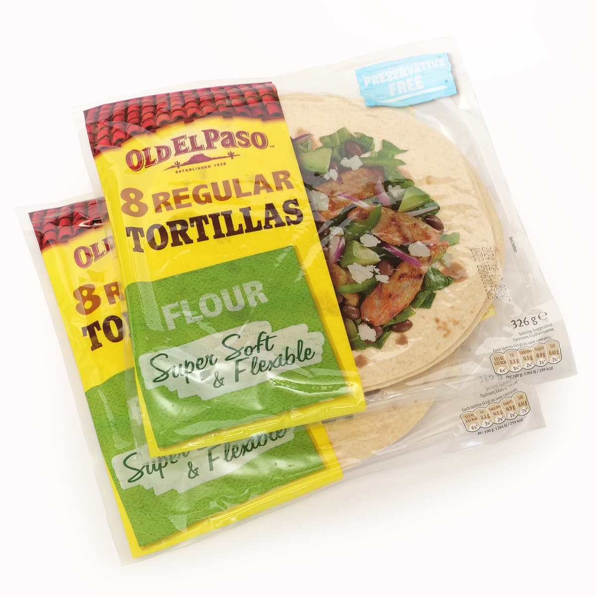 OLDELPASO（オールドエルパソ）フラワートルティーヤ　652g　開封（326g×2袋）