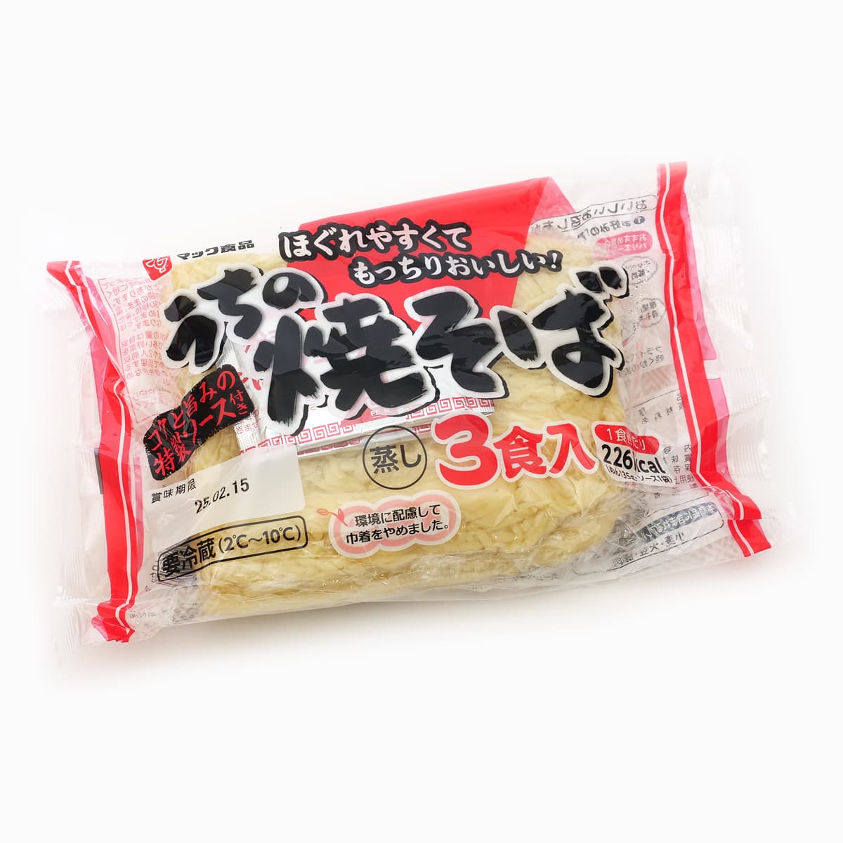 マック食品　うちの焼そば　3食×4パック　開封中身（3食入りの1パック）