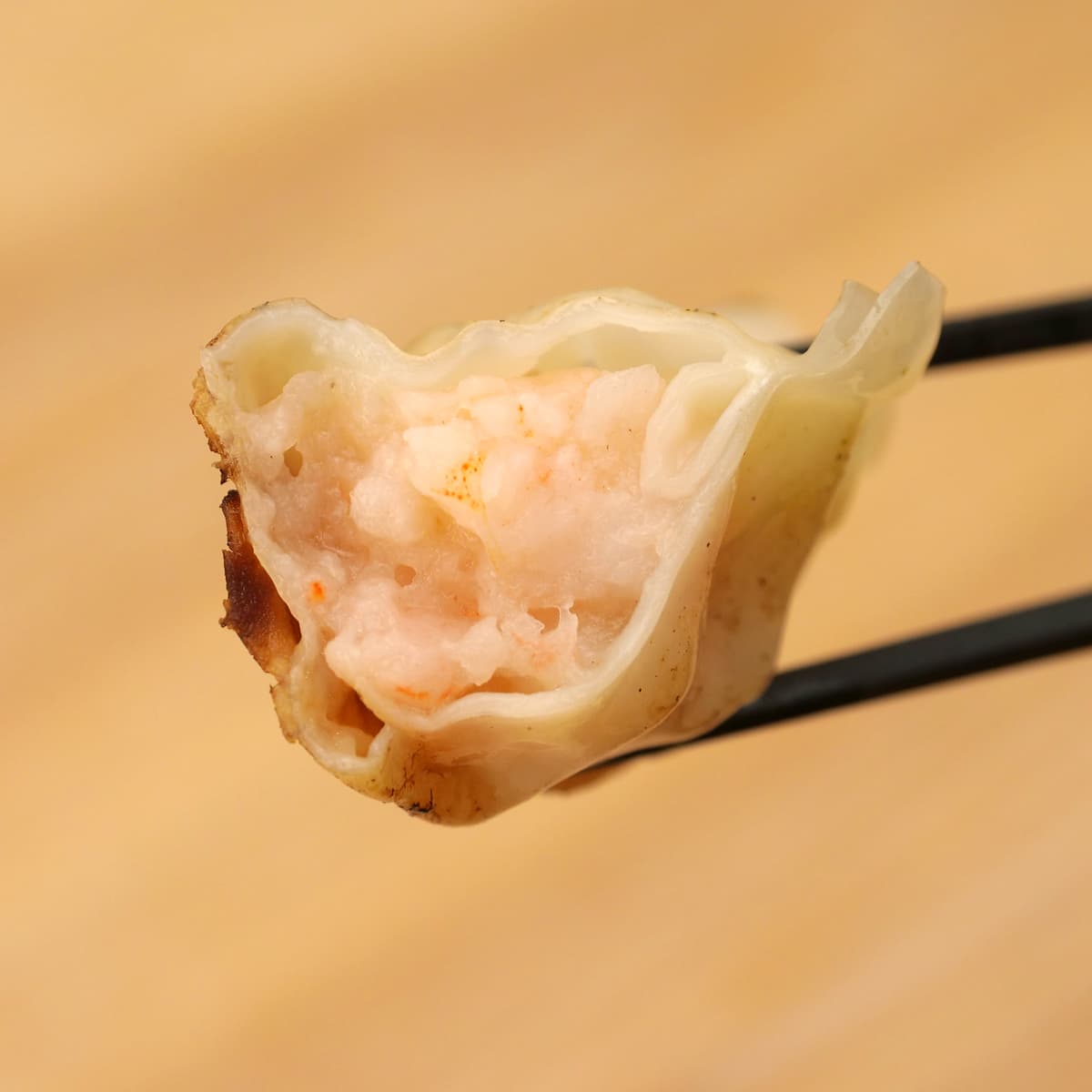 餃子計画　えび餃子　断面
