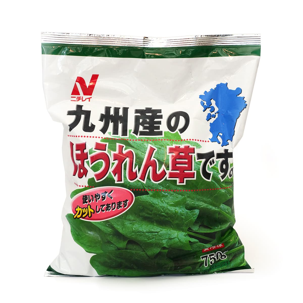 ニチレイ　九州産のほうれん草です。　750g