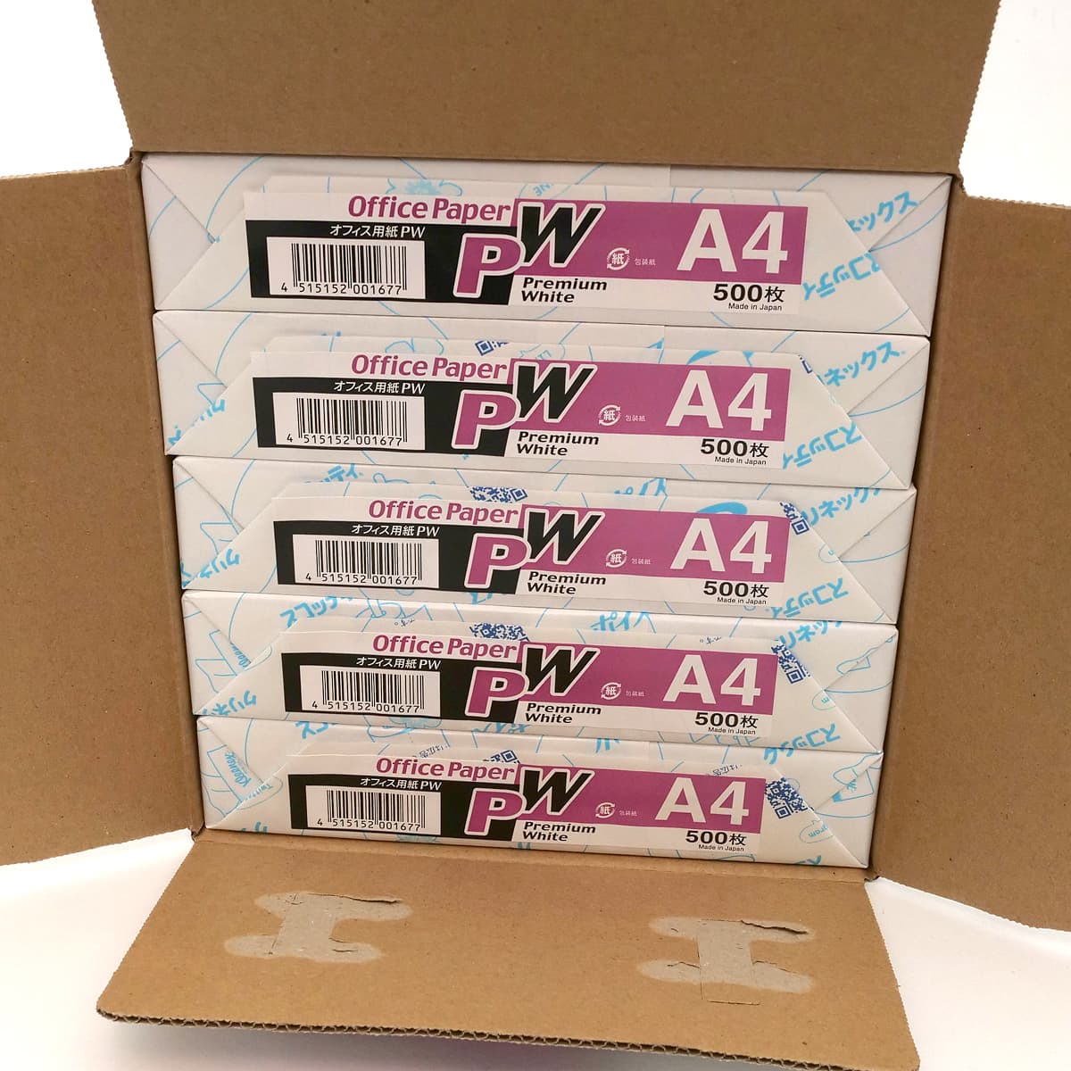 A4コピー用紙　500枚×5冊　開封中身