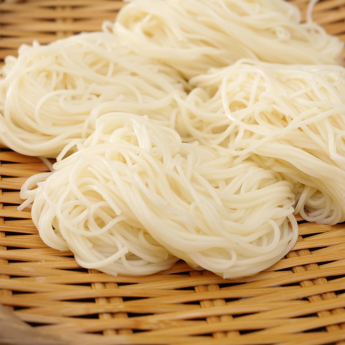 長崎島原手延素麺　茹でた麺