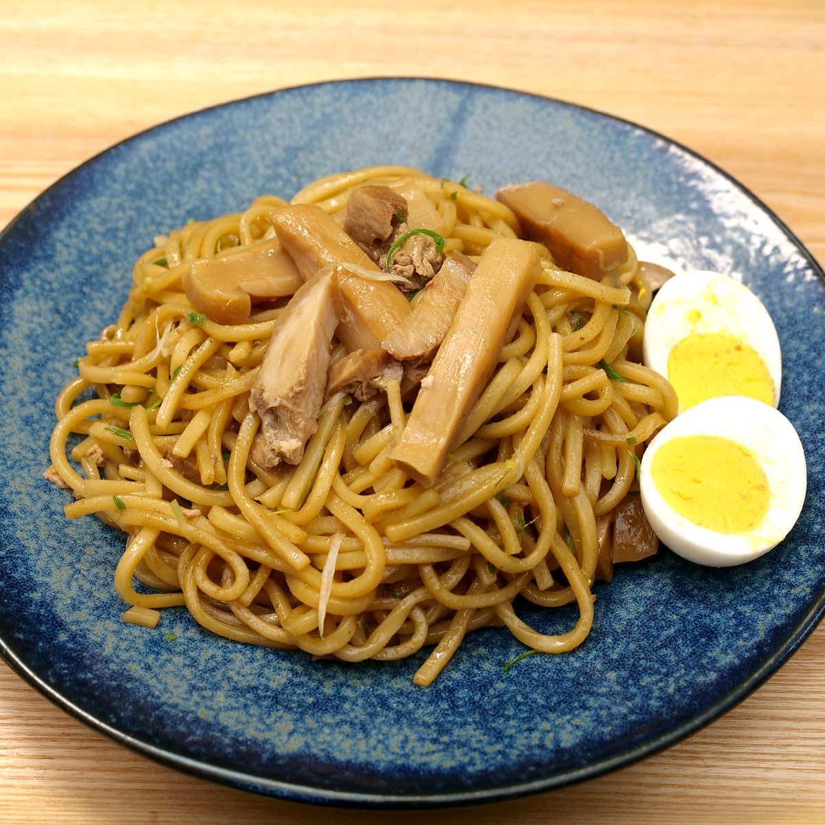 鶏煮干し油そば　レンジ調理