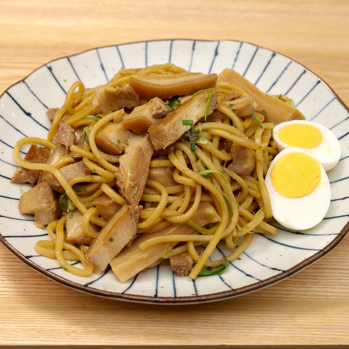 鶏煮干し油そば　フライパン調理