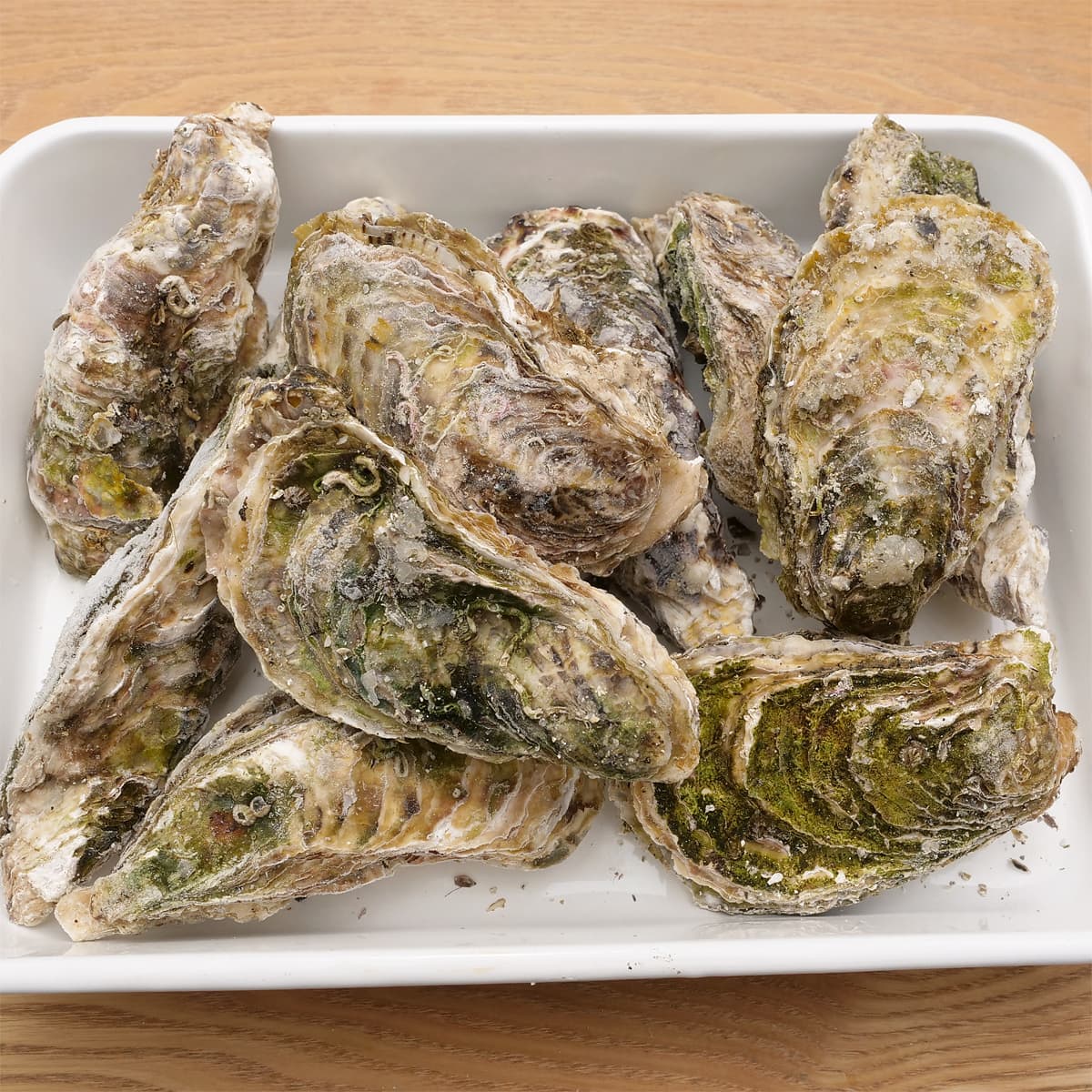 宮城県産　冷凍殻付きかき（加熱用）　2kg　開封中身