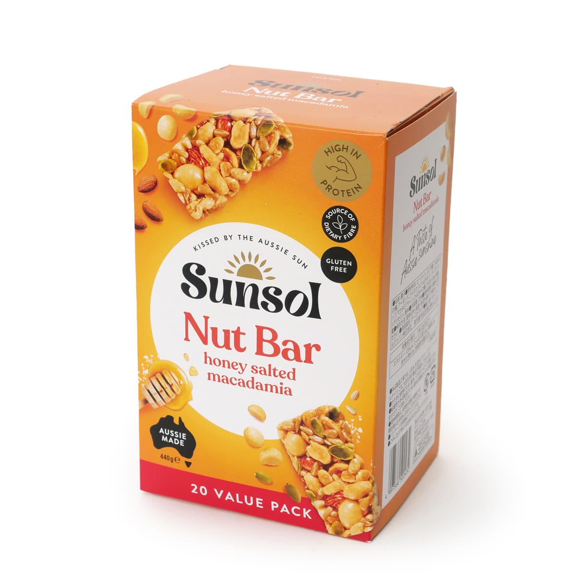 Sunsol　ナッツバー　ハニーソルテッドマカダミア　20本