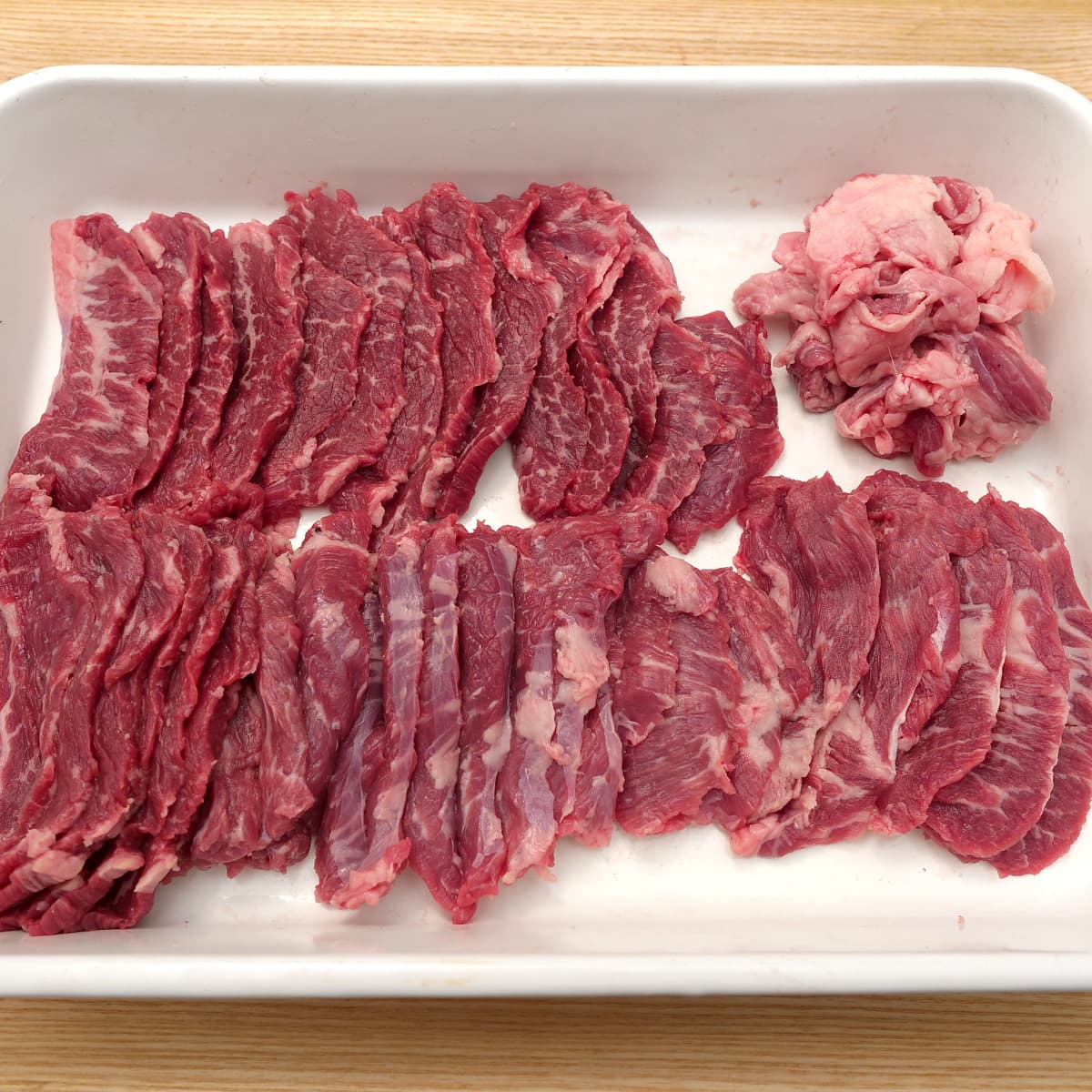 USビーフ　リブロースキャップパック　焼肉用にカット