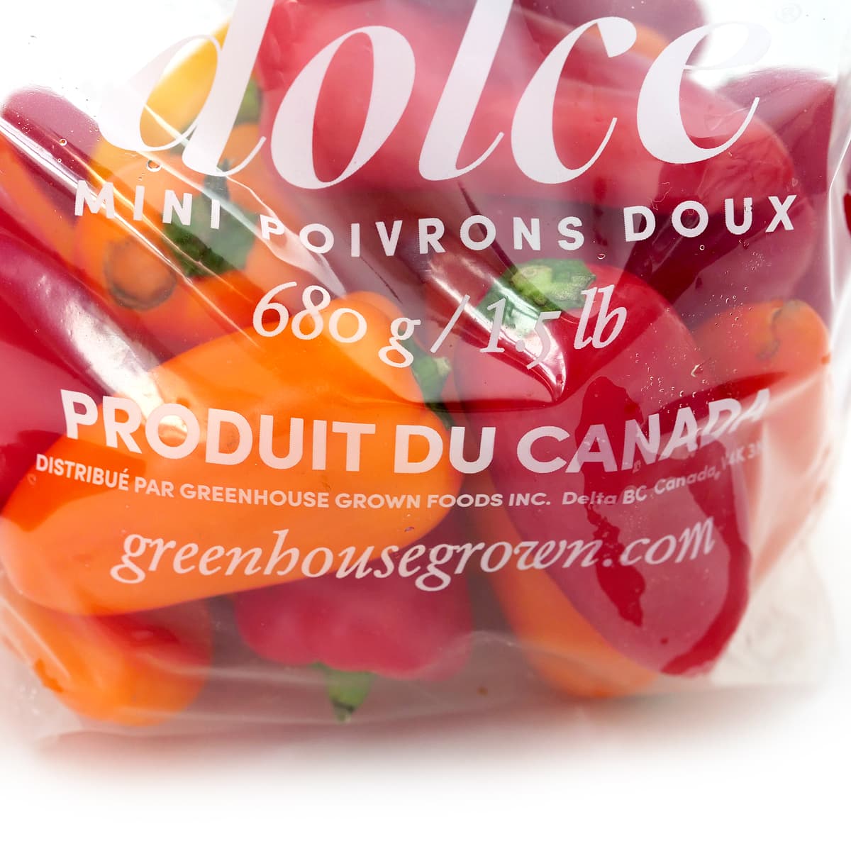 ミニパプリカ（ミニスウィートペッパー）680g　パッケージアップ
