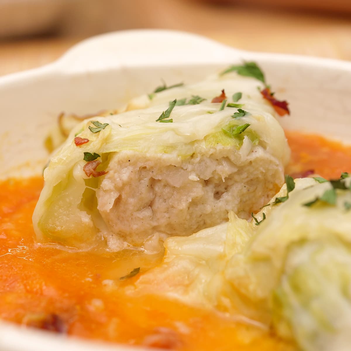 ロールキャベツ　カット断面