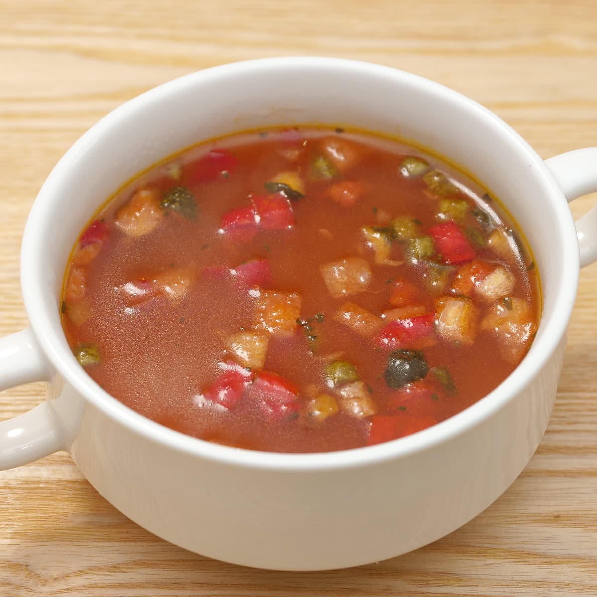 ピルボックス　ブイヤベース　ガスパチョ　1食　お湯を加えて作ったスープ