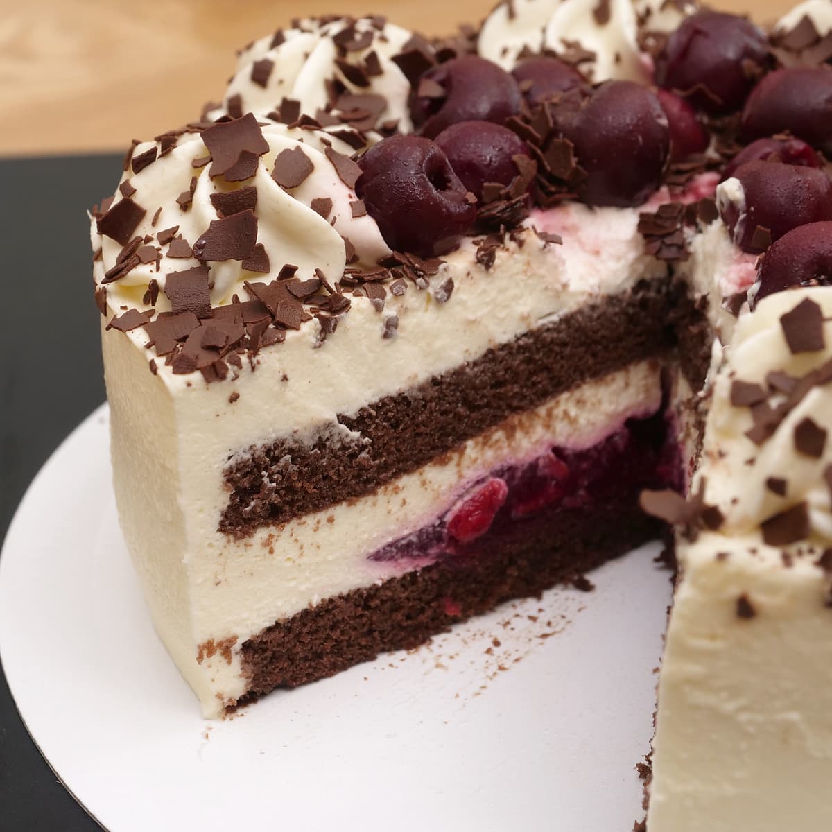 ブラックフォレストケーキ カット断面