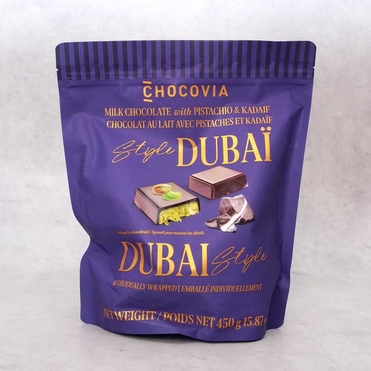 CHOCOVIA　ドバイピスタチオチョコレート　450g（コストコのドバイチョコ）