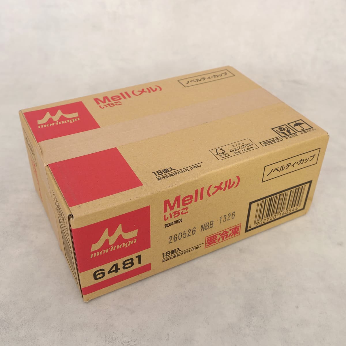 MORINAGA フローズンヨーグルト mell ストロベリー味 18P