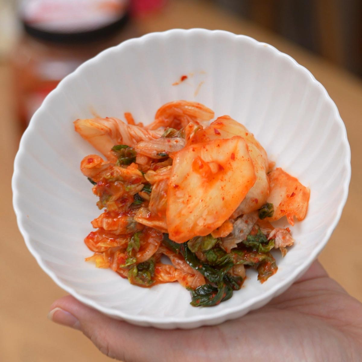 宗家(チョンカ)特選キムチ 1.5kg お皿に盛り付け