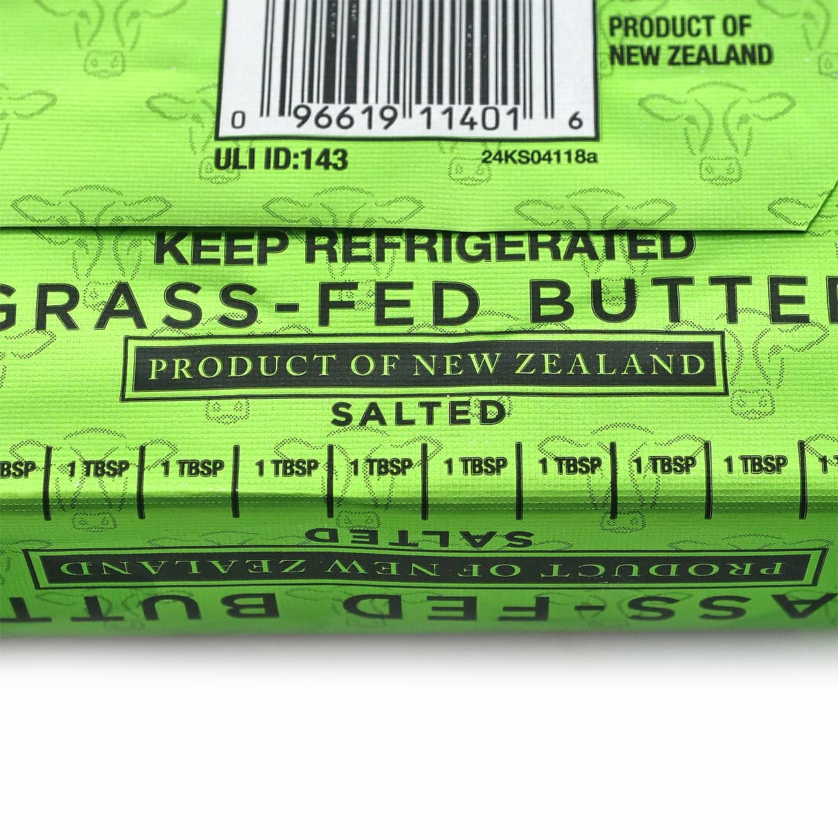 カークランドシグネチャー グラスフェッドバター(有塩バター)908g 目盛り