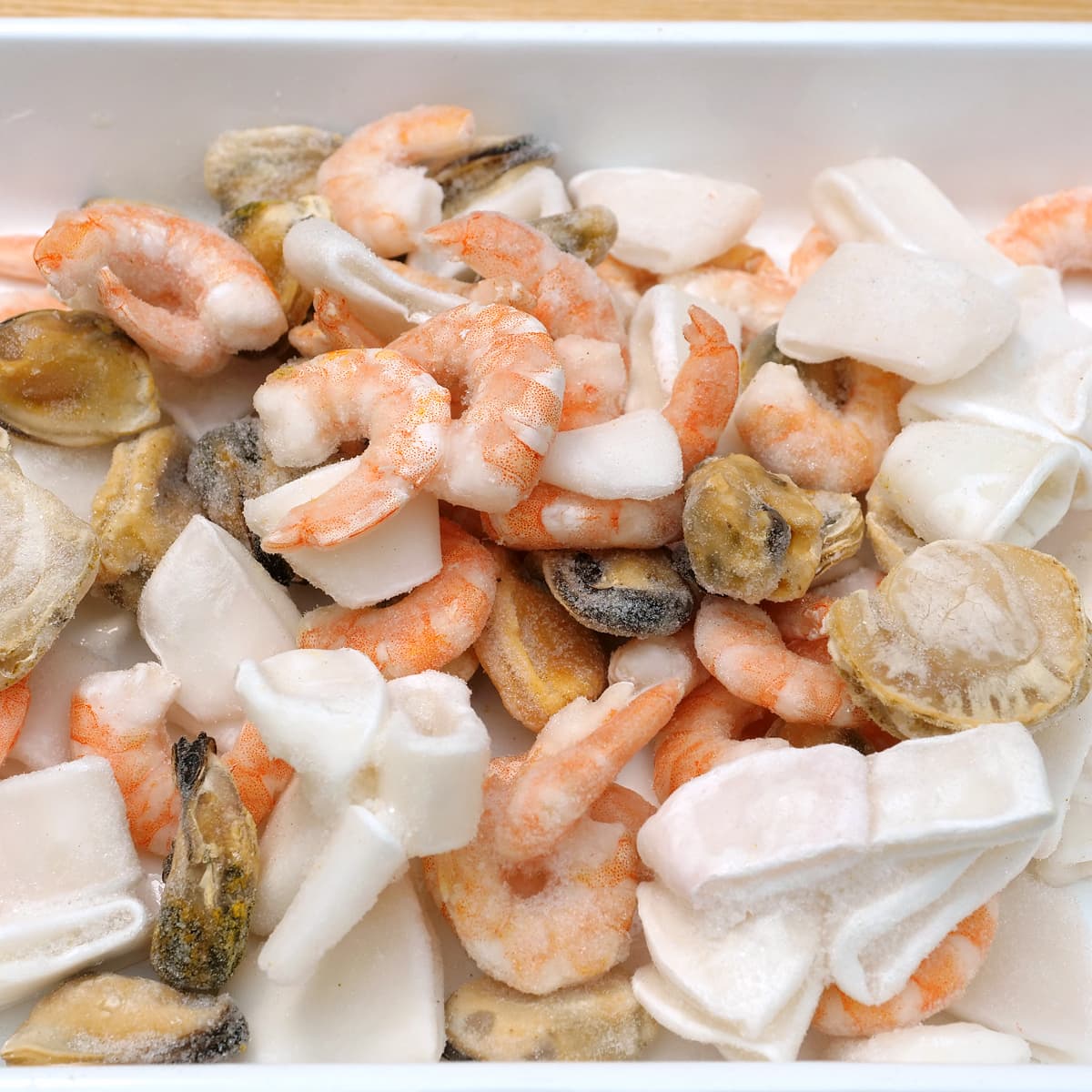 生食用シーフードミックス　1kg　開封中身