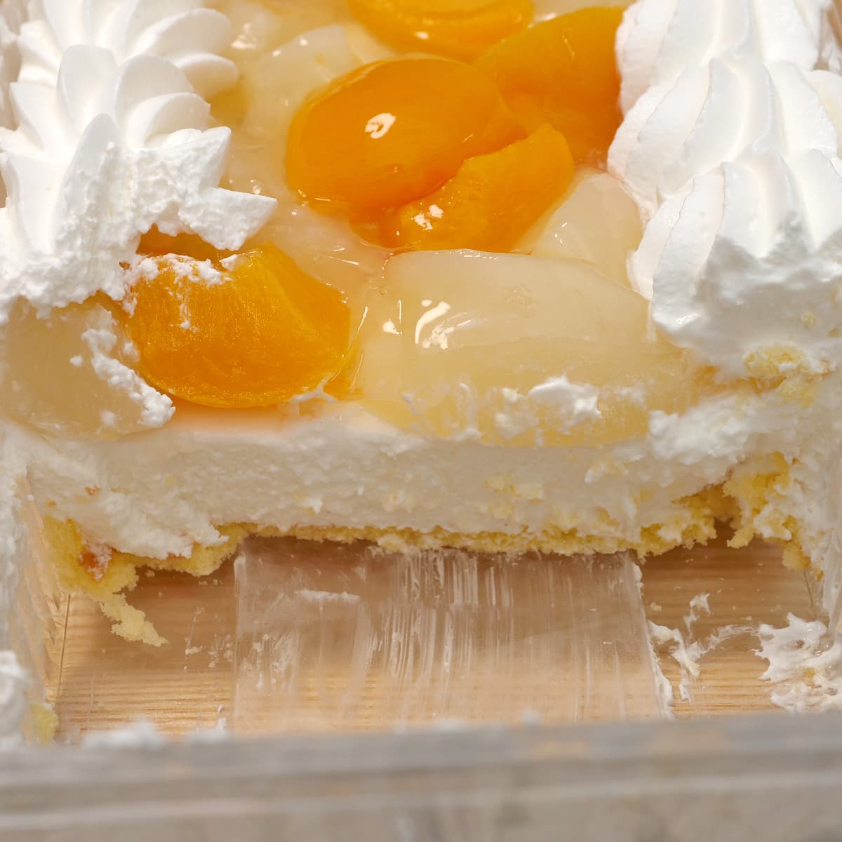ピーチヨーグルトスクープケーキ　断面