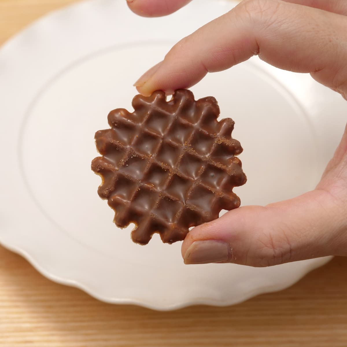 ワッフルマイスター ワッフルバイツチョコ 700g 1枚、手に取った(サイズ)