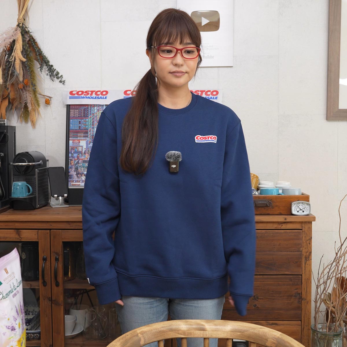 カークランドシグネチャー　コストコロゴスウェットシャツ（ロゴトレーナー）　着てみた