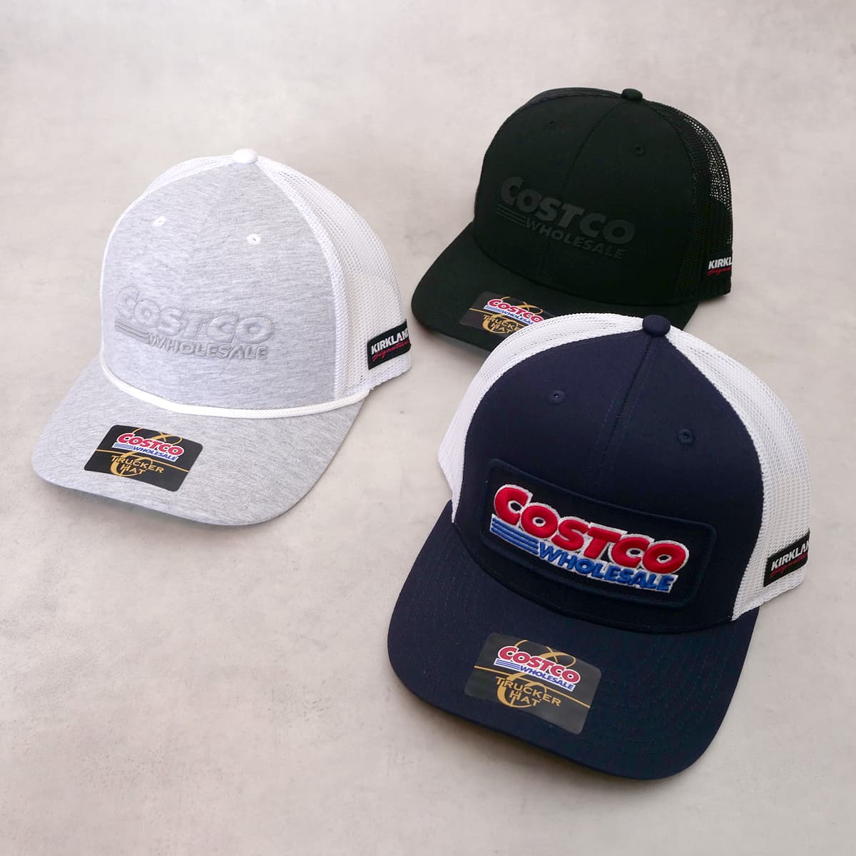 コストコ ロゴメッシュキャップ（カークランドシグネチャー　TRUCKER HAT）　3種