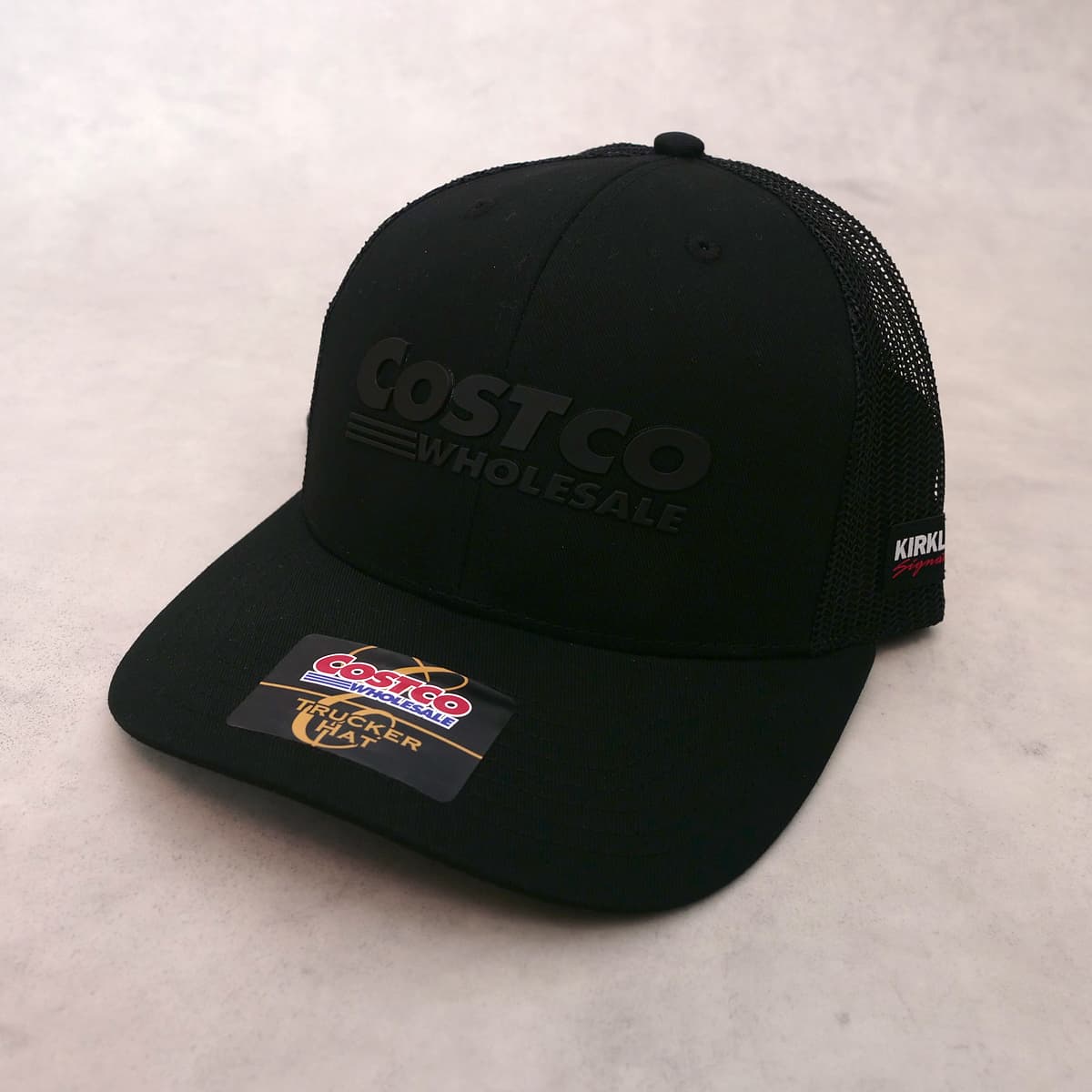 コストコ ロゴメッシュキャップ（カークランドシグネチャー　TRUCKER HAT）　ブラック