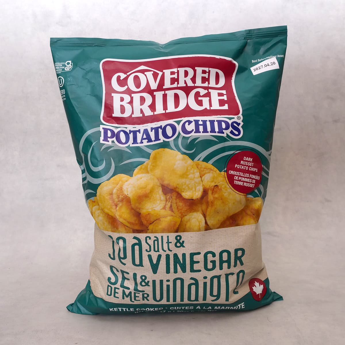 カバードブリッジ　ポテトチップス　シーソルト＆ビネガー味　567g